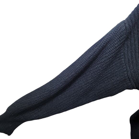 Sanctuary Colorblock Sweater Womens Small Black Gray Pullover Knit Crewneck Cozy - Picture 4 of 10